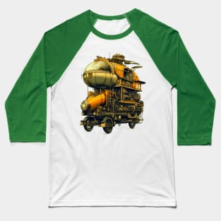 Dieselpunk Hovercar Baseball T-Shirt